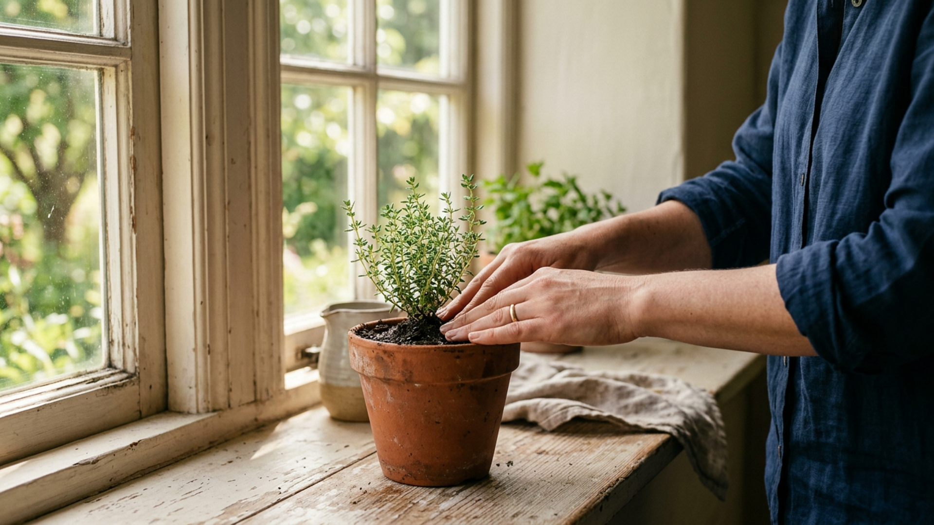 Five minutes with a plant really does lower stress. Here's why.